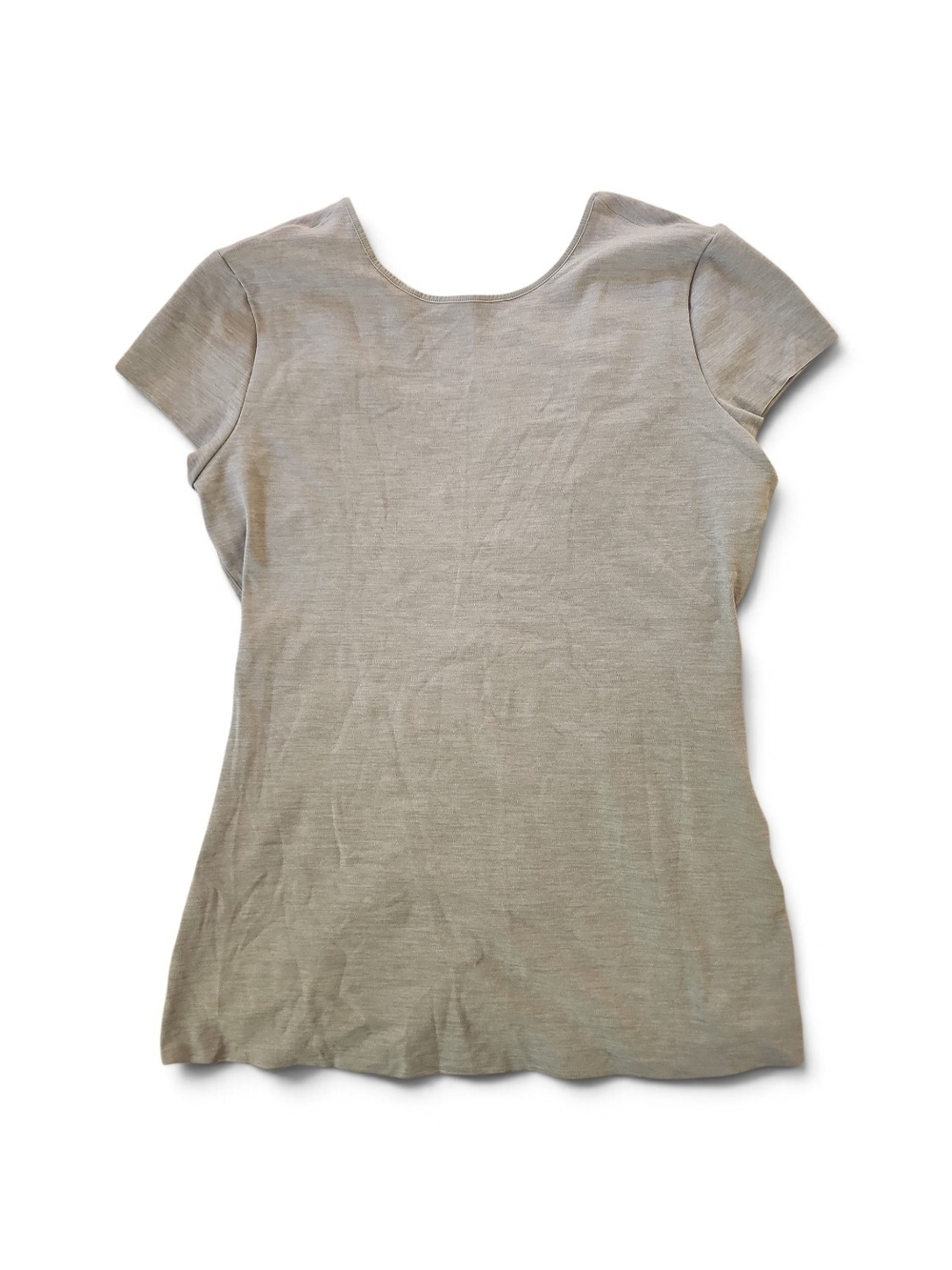 Nike Women's Gray Scoop Neck Short Sleeve Top - Sz S